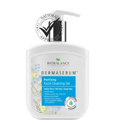 Derma- Sebum Purifying Facial Cleansing Gel For Oily Acne Prone Skin -250Ml- Biobalance