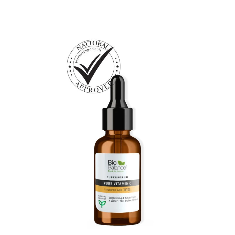 Pure Vitamin C, 10% L-Ascorbic Acid Serum Pure Vitamin C, 10% L-Ascorbic Acid Serum, Brightening And Antioxidant- 30Ml- Biobalance