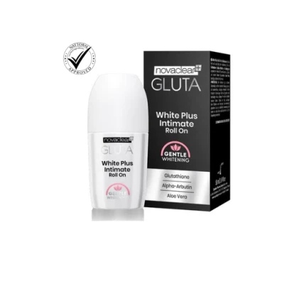 Gluta White Plus Intimate Roll On, Intimate Areas Whitening With Glutathione -50Ml- Novaclear